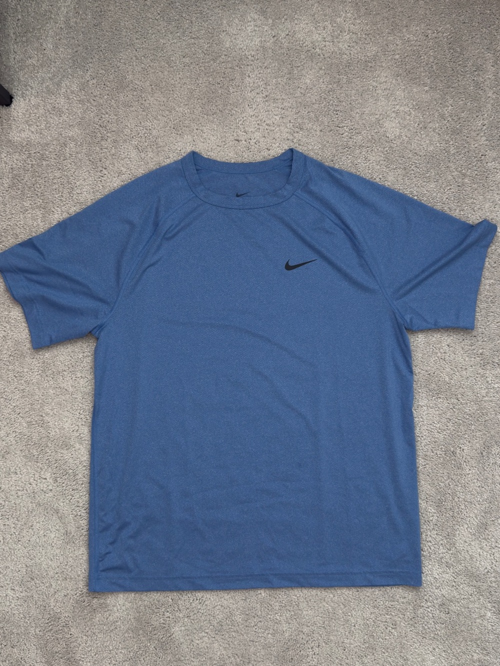 Nike Men's Heathered Blue Dri Fit Running Tee